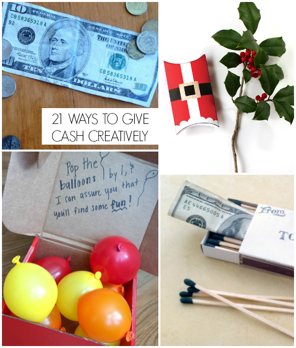 21 Ways to give cash creatively