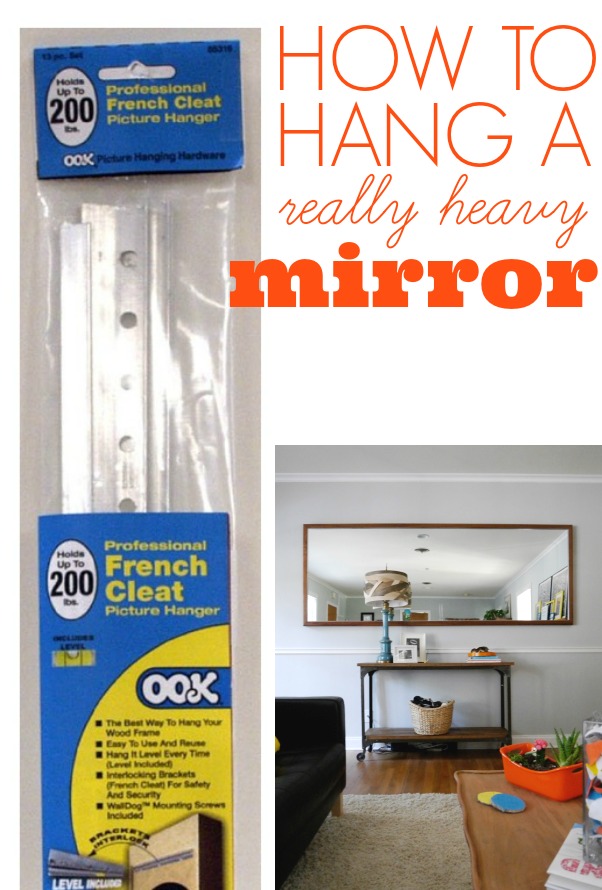How To Hang A Heavy Mirror C R F T, How Do You Hang A Heavy Bathroom Mirror On Drywall