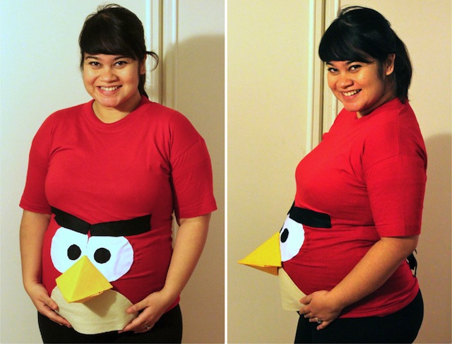 DIY pregnant costume 