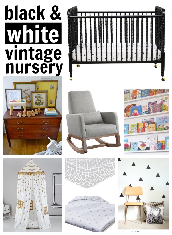 Black and white DIY nursery ideas