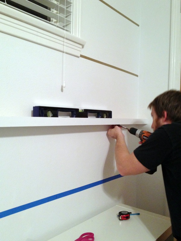 DIY picture ledge shelves 