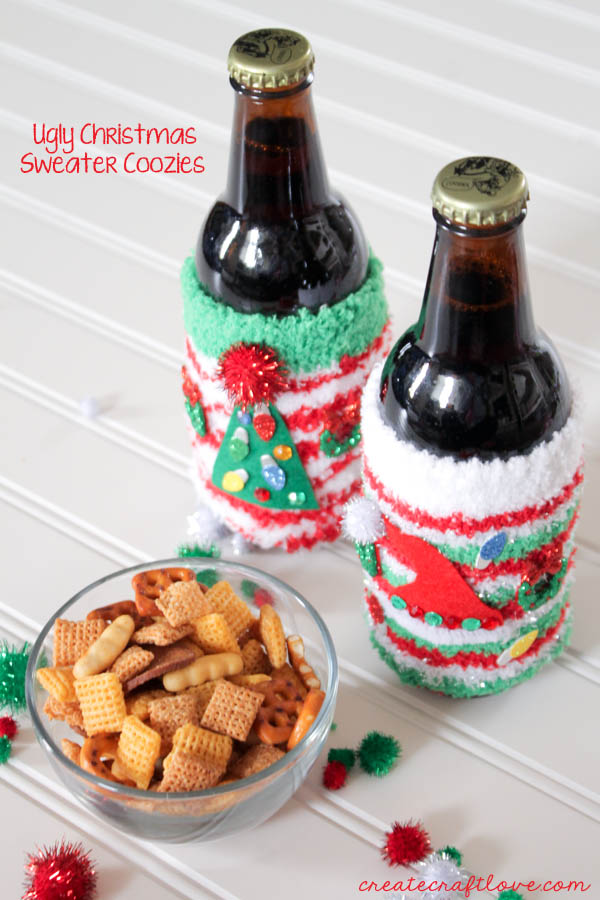 DIY Ugly sweater coozies