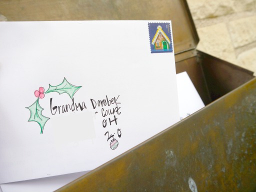 DIY holiday envelopes