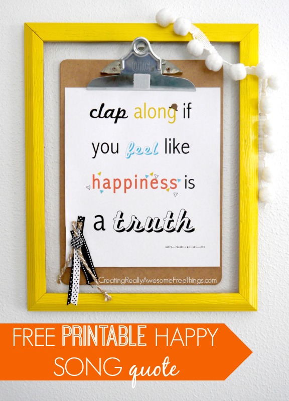 Happy song printable