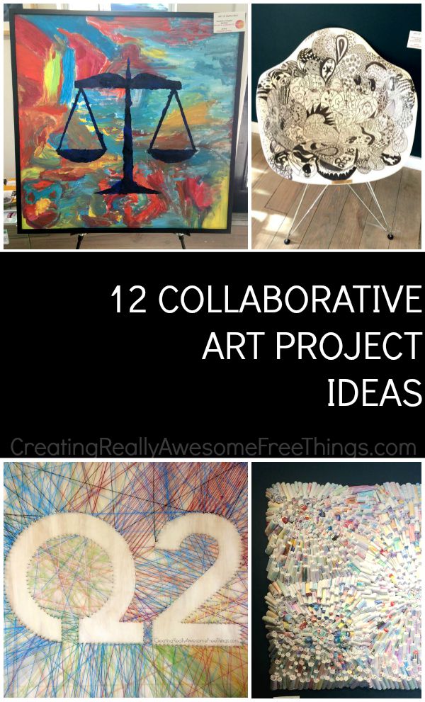 Collaborative art project ideas for kids and adults!