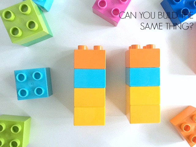 Educational ways to play Duplos with a toddler