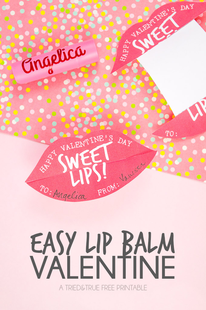 Free printable lip gloss Valentine