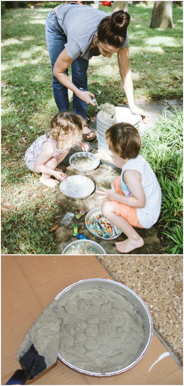How to make concrete stepping stones