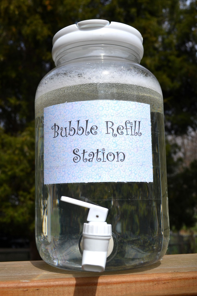 DIY Bubble refill station