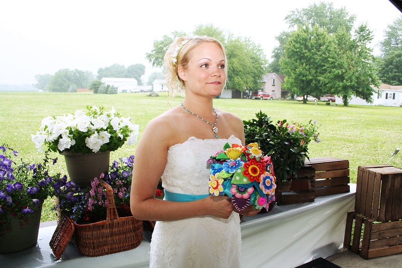 DIY felt wedding bouquet