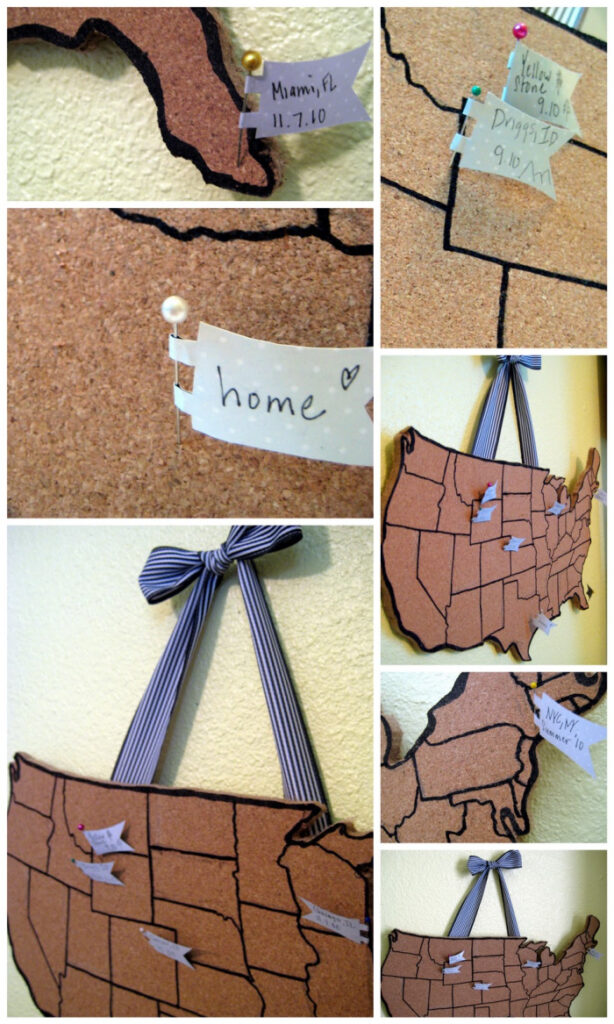 How to Make a United States Cork - Cork Board Map Of The United States 614x1024 