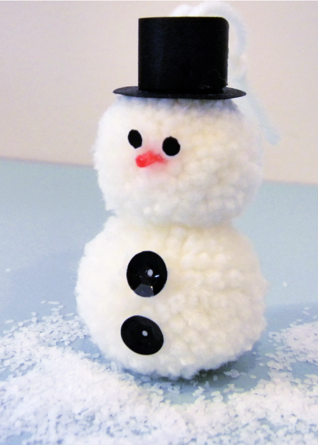 Pom pom snowman