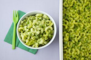 Green mac and cheese for St. Patrick's Day