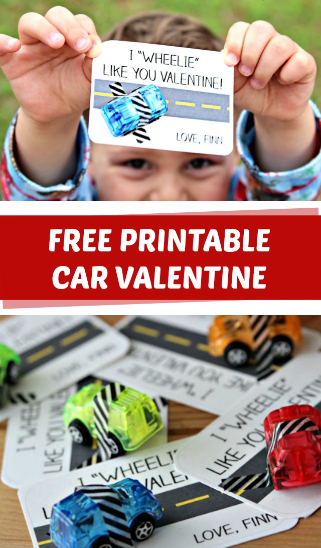 Free printable car valentine