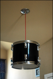 DIY drum light fixture