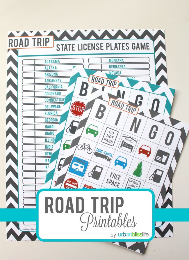 Free printable road trip games for kids