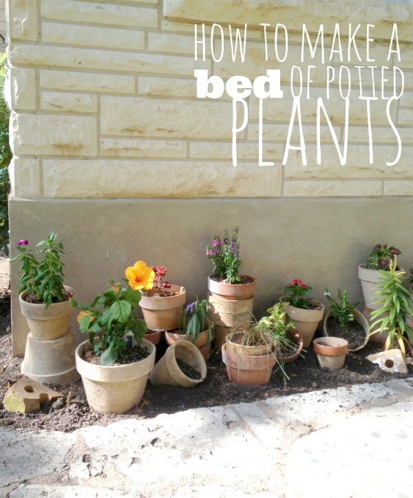 How to make a flower bed out of pots