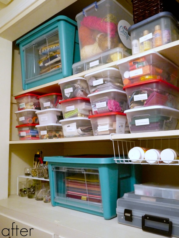 How to organize craft supplies