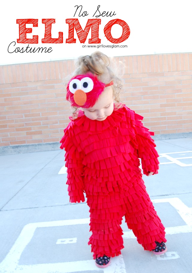 No sew Elmo costume