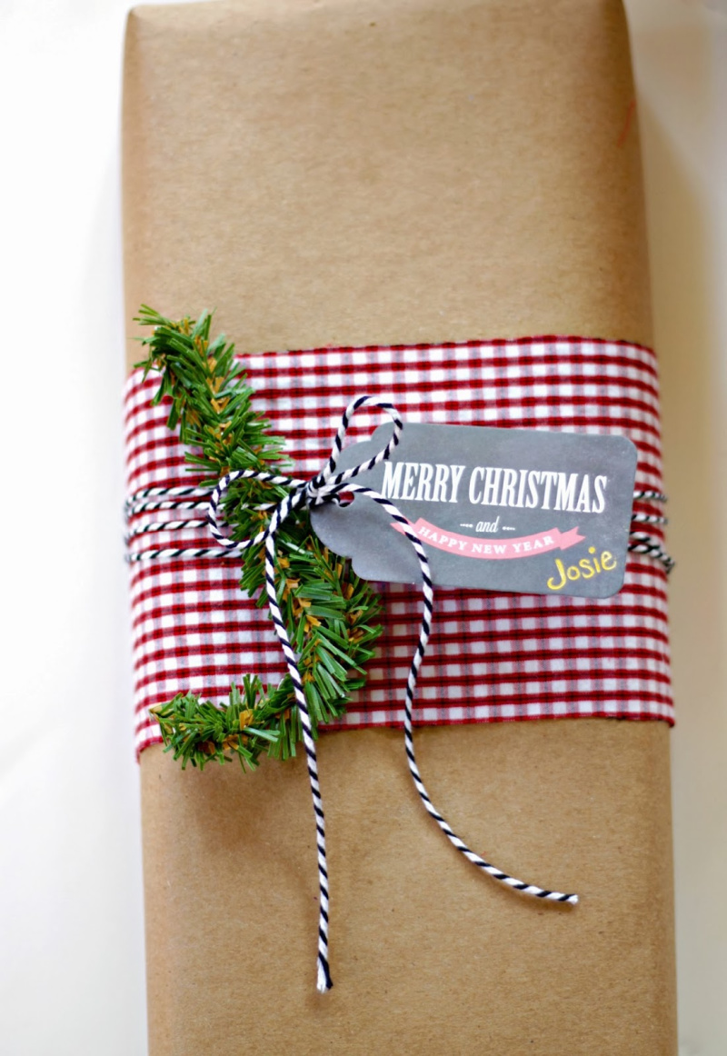 DIY gift wrap with old clothes