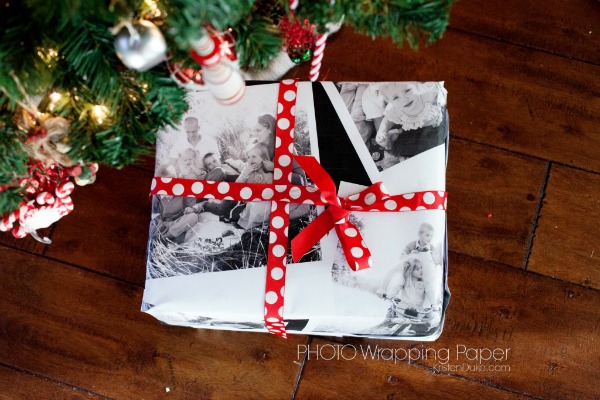 DIY Photo Gift Wrap Paper