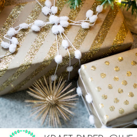 DIY gift wrap ideas with kraft paper