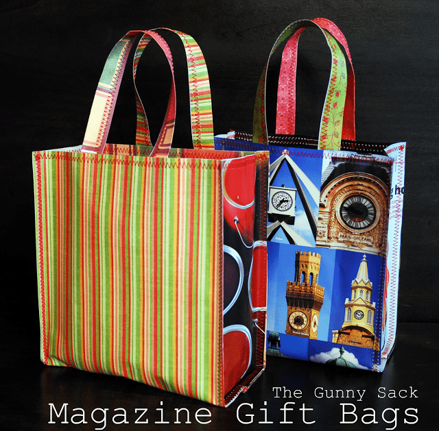 DIY Magazine page gift bags