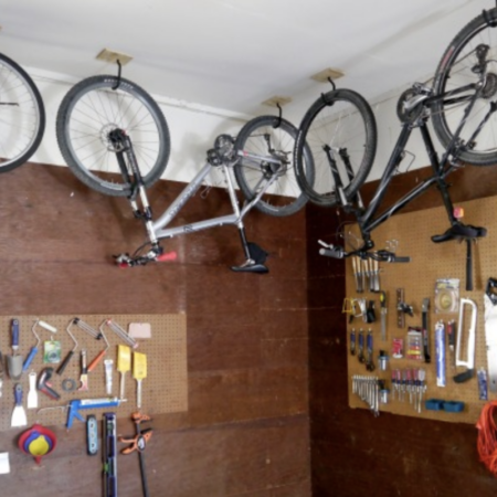 How to hang a bike from the ceiling
