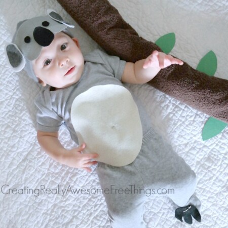 DIY Koala bear baby costume