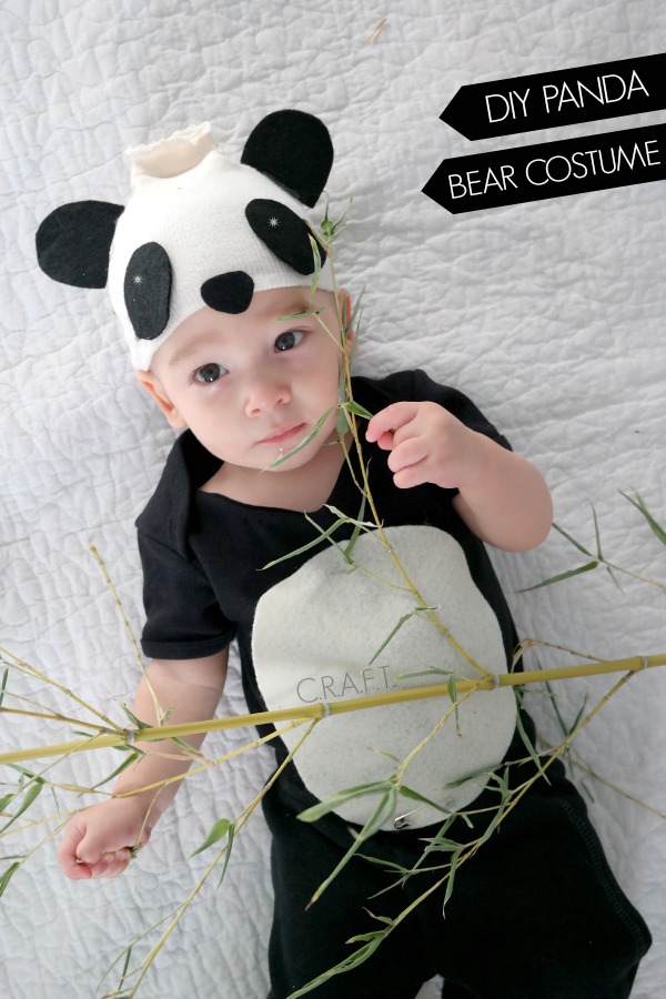 DIY Panda bear baby Halloween costume