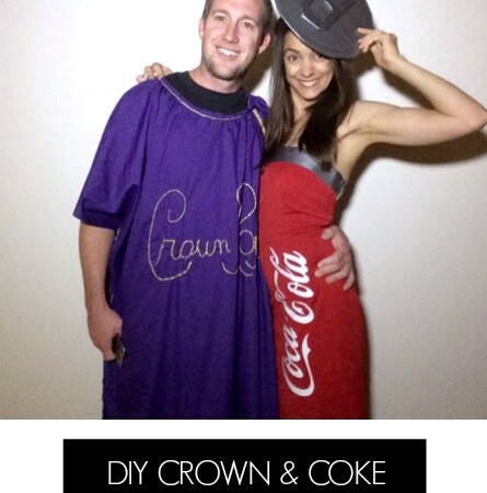 DIY Crown and Coke Couples Costumes