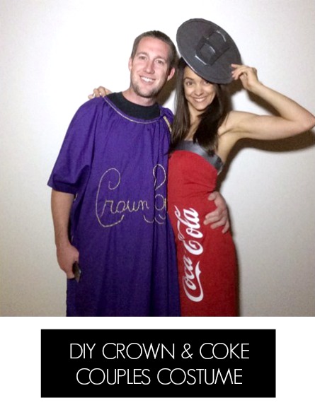 DIY Crown and Coke Couples Costumes