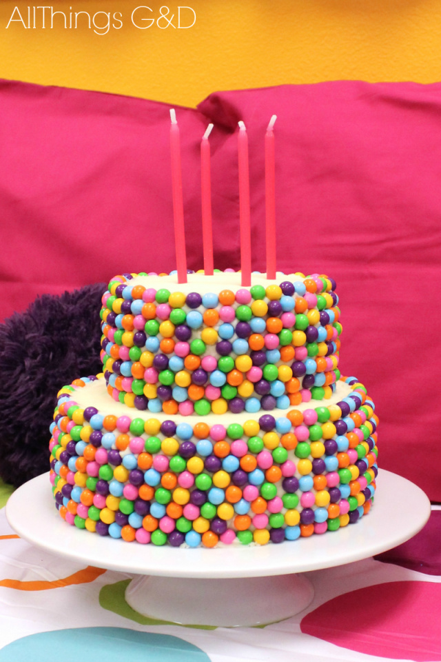 Candy decorated cake