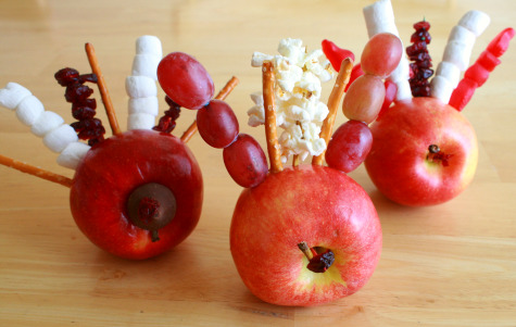 Apple turkey Thanksgiving craft for kids