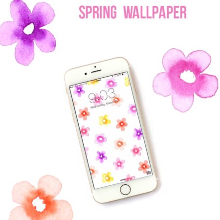 Spring inspired free iPhone wallpaper
