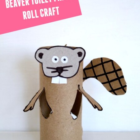 B is for beaver! Toilet paper roll crafts for kids, one for each letter of the alphabet!