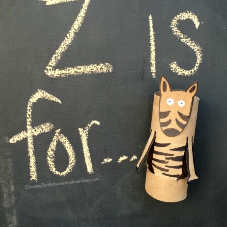 Z is for zebra toilet paper tube craft for kids