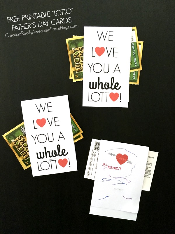 Free printable Farther's Day cards!