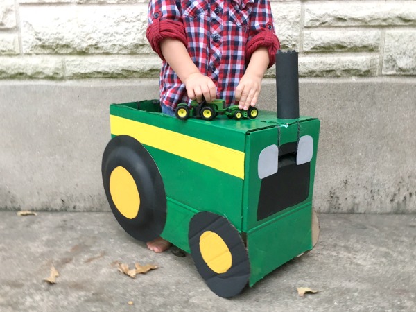 DIY Tractor costume for a toddler