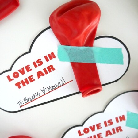 Love is in the air balloon valentine saying