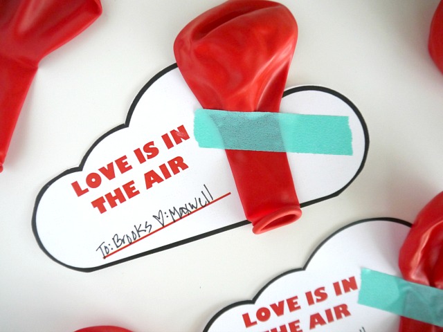 Love is in the air balloon valentine saying