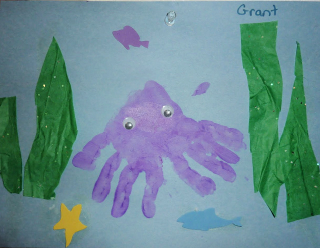 Octopus handprint craft