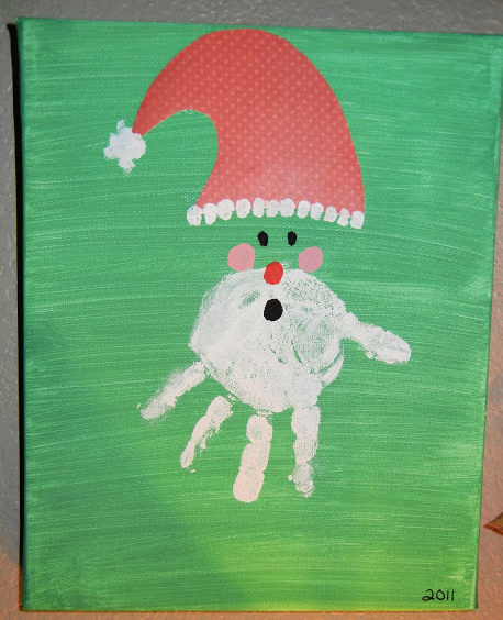Santa handprint art