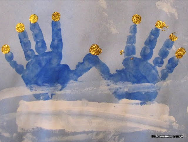 menorah handprint art