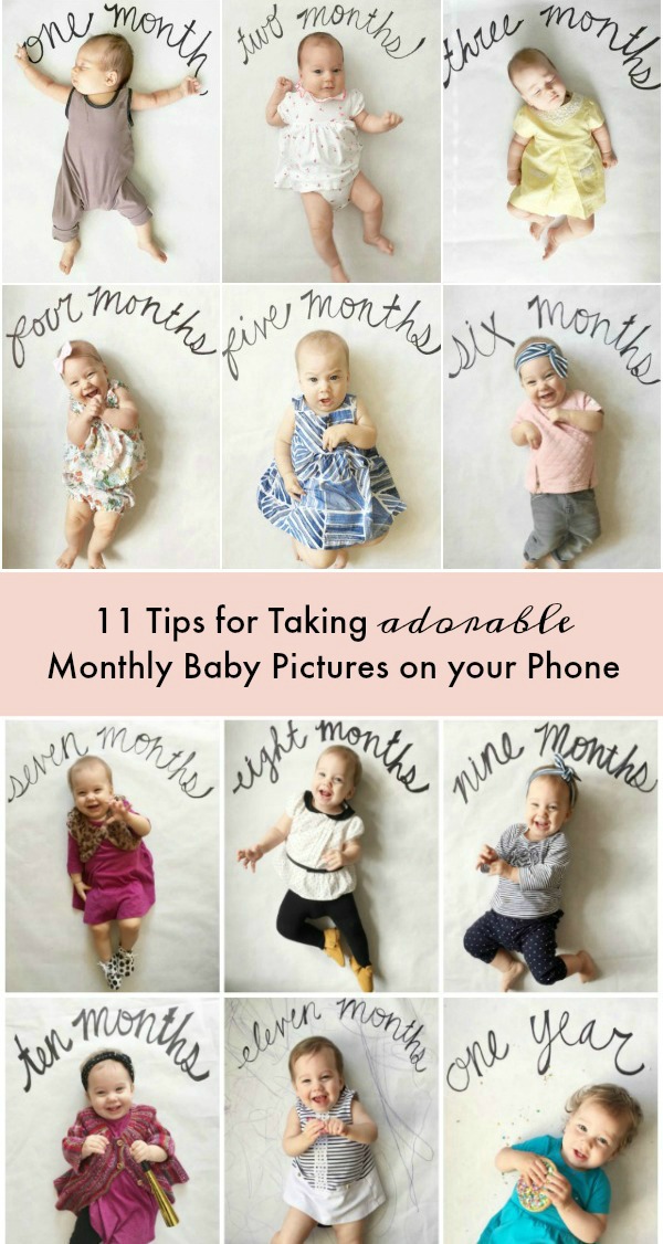 Tips for taking monthly baby pictures