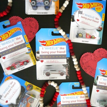 Matchbox car valentines for kids
