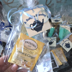 Inexpensive baby shower favors tea bags