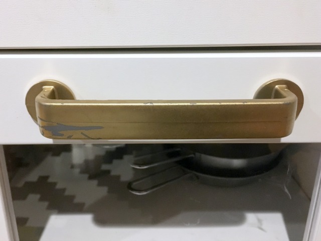 IKEA play kitchen hack handles