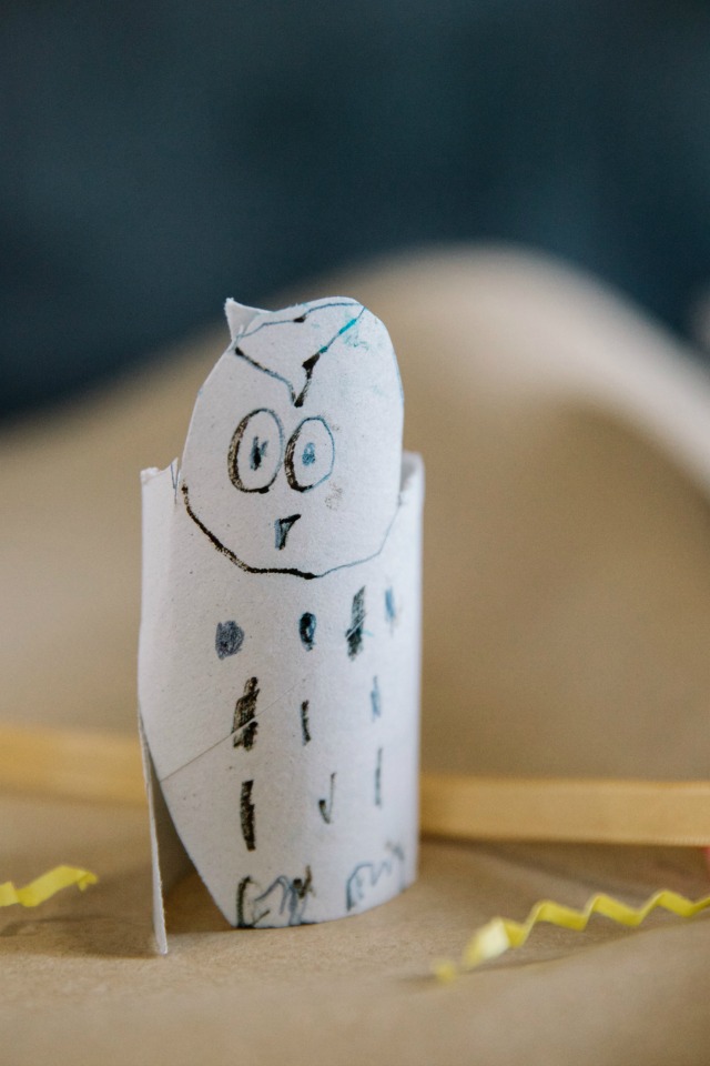 Toilet paper tube craft for kids- Owl