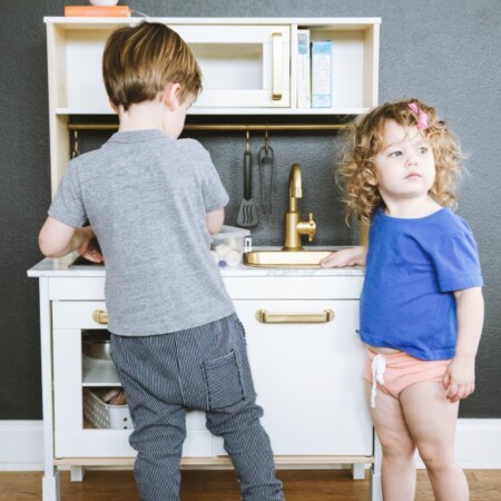 how to make an ikea play kitchen cute